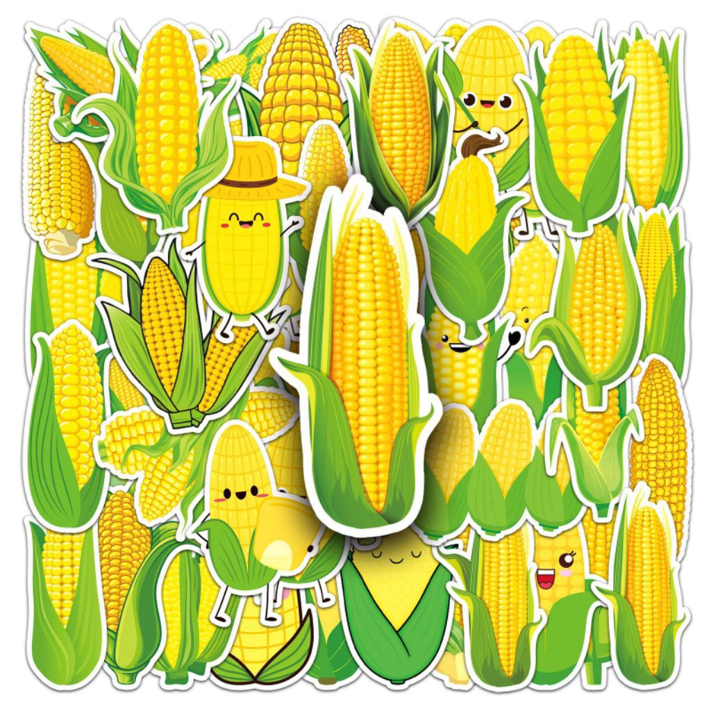 

[50 Pcs] DECO STICKER | STICKER DIY | JURNAL AESTHETIC [DS-125] JAGUNG FRUITS BUAH-BUAHAN SAYURAN Sticker Koper, HP Laptop Tumbler Komputer