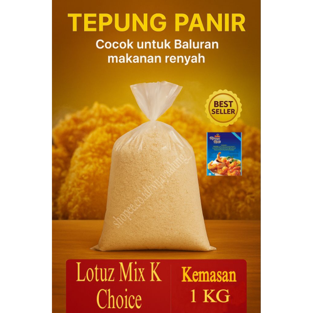 

Tepung Roti Mix 1 Kg – Cocok untuk Nugget, Katsu, dan Corndog