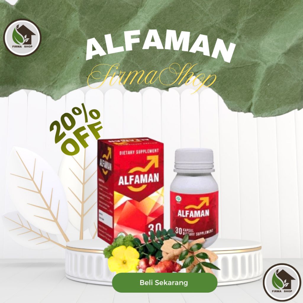 Alfaman Original Suplemen Herbal Untuk Pria - Obat Herbal Khusus Pria isi 30 Kapsul