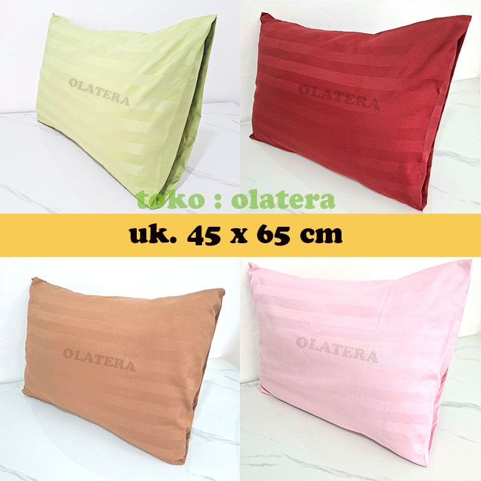 Sarung Bantal 45x65 atau 65x45 Polos Premium Murah
