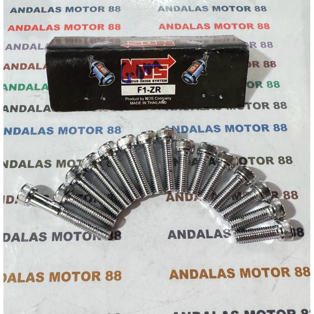 BAUT BAK MESIN L FORCE 1 F1ZR CHROME CROME