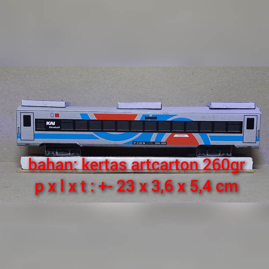 Papercraft Kereta Taksaka Stainless Steel New Generation - Papercraft Kurniatravel
