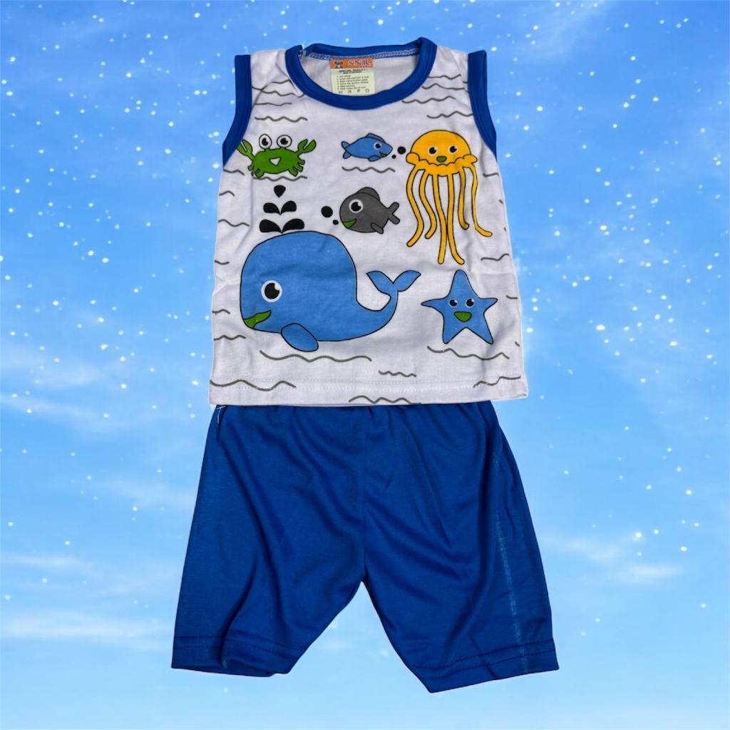 Setelan Singlet Bayi Karakter Miko Baju Singlet Anak Bayi