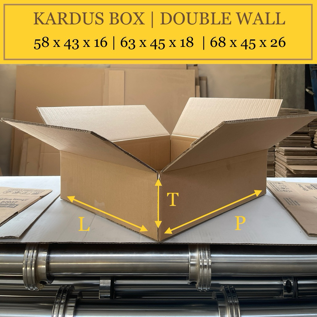 

KARDUS PACKING TERMURAH | KARTON PENDEK | BOX KEMASAN | Bahan Double Wall Bahan Kraf 200 Kondisi Baru