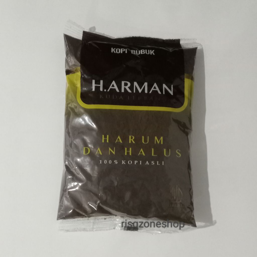 

KOPI Bubuk H.ARMAN Kuda Terbang 100% Biji Kopi Asli Tanpa Campuran Padang Sumbar Netto 80 gr Harum Halus