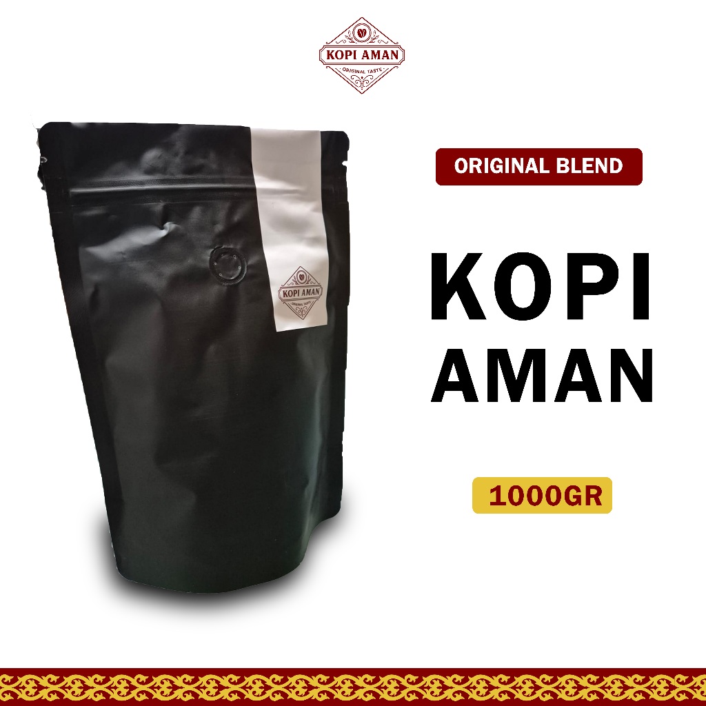 

Kopi Aman Original Blend | Kopi Bubuk Robusta & Arabika || 1000 gram