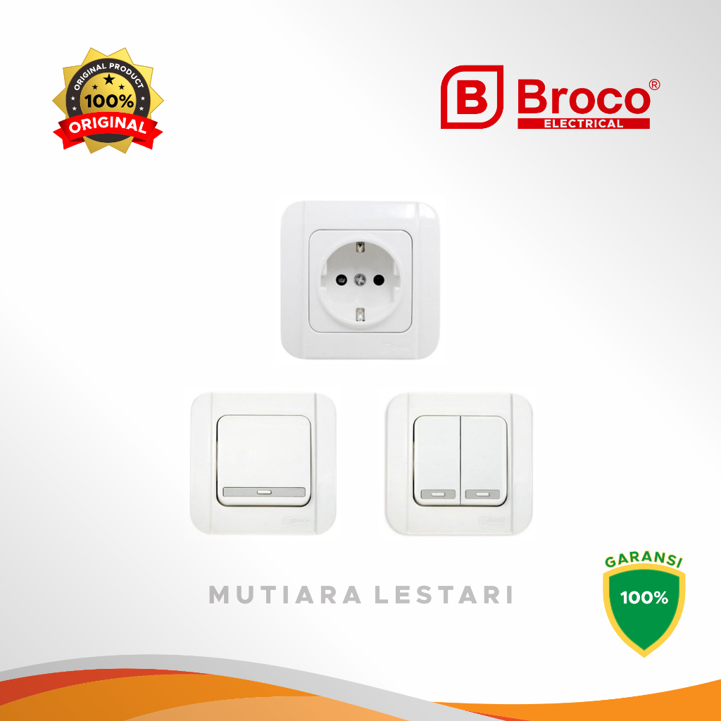 BROCO Stop Kontak, Saklar Seri, Saklar Engkel Galleo Series