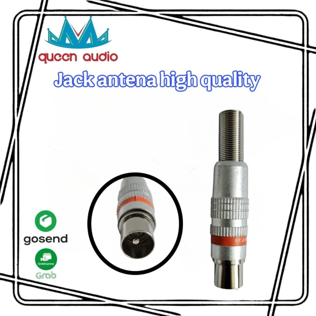 Jack konektor antena kabel TV / besi buntut kabel antena TV