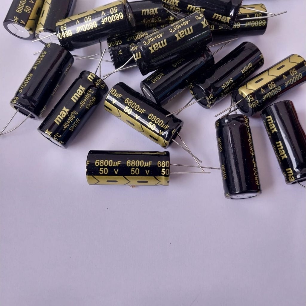elco max 6800uf 50v isi full , elco max 50v 6800uf , elco max hitam 6800uf 50v