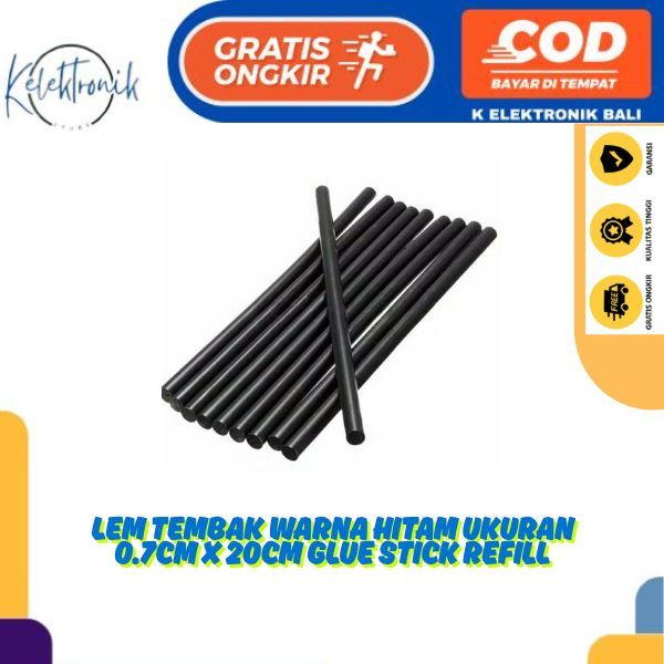 

Isi Lem Tembak Warna Hitam Ukuran 0.7cm x 20cm Glue Stick RefILL