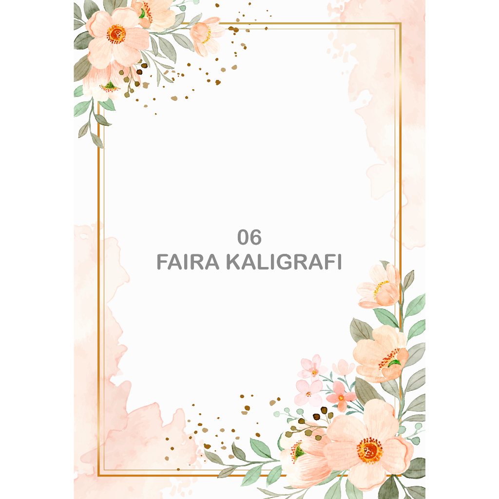 

Kertas Media Tulis Nama Kaligrafi | Motif Bunga Ukuran A4 & A3