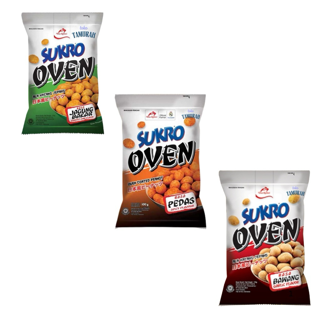 

SNACK KACANG SUKRO OVEN PEDAS | BAWANG | JAGUNG BAKAR