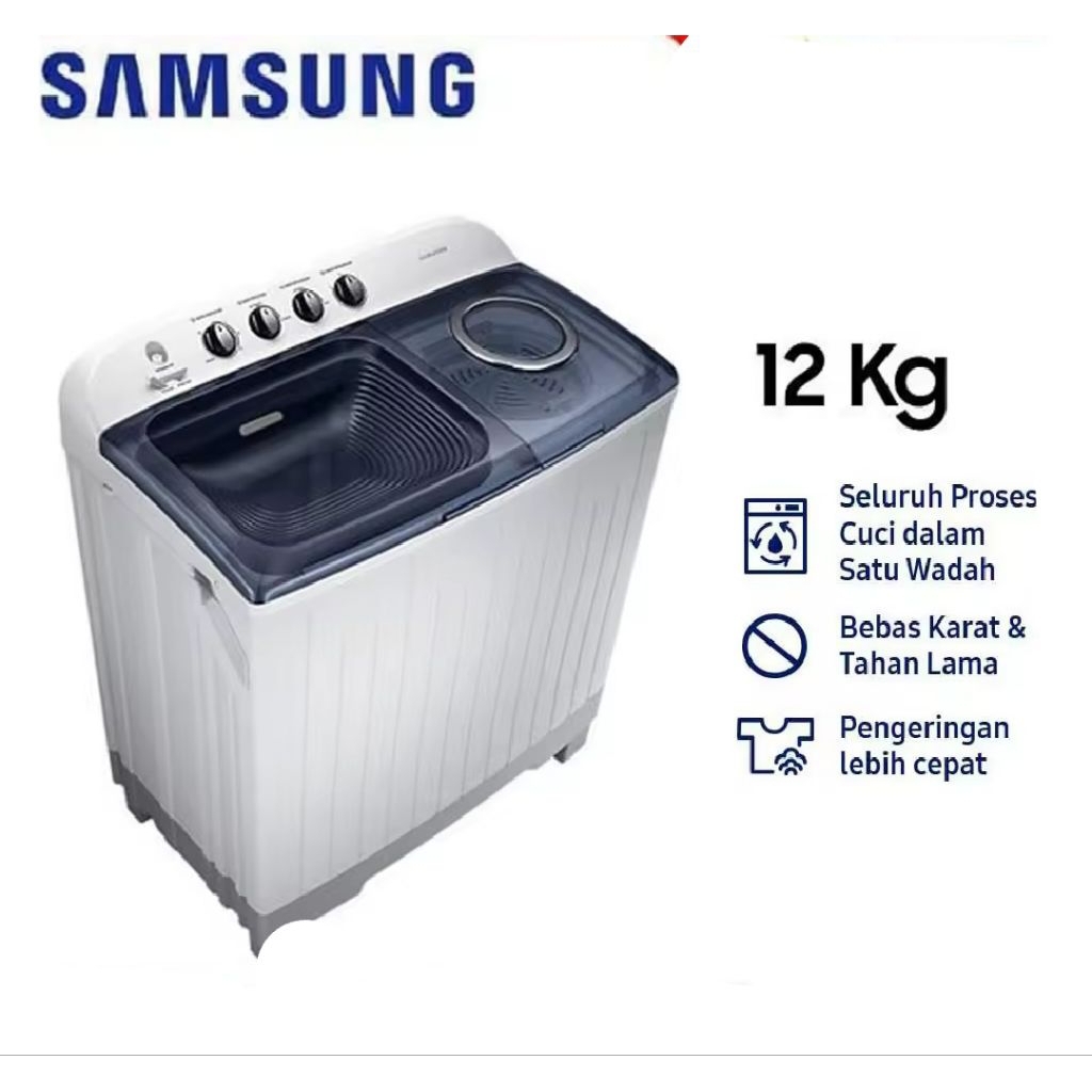 MESIN CUCI SAMSUNG 12KG WT12J4200MB/SE