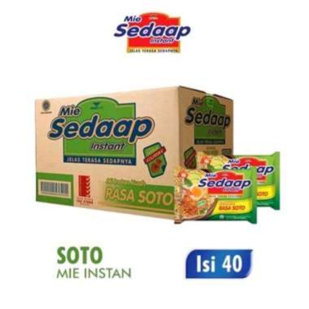 

Mie Sedaap Soto 75gr 1 Kardus (40pcs)