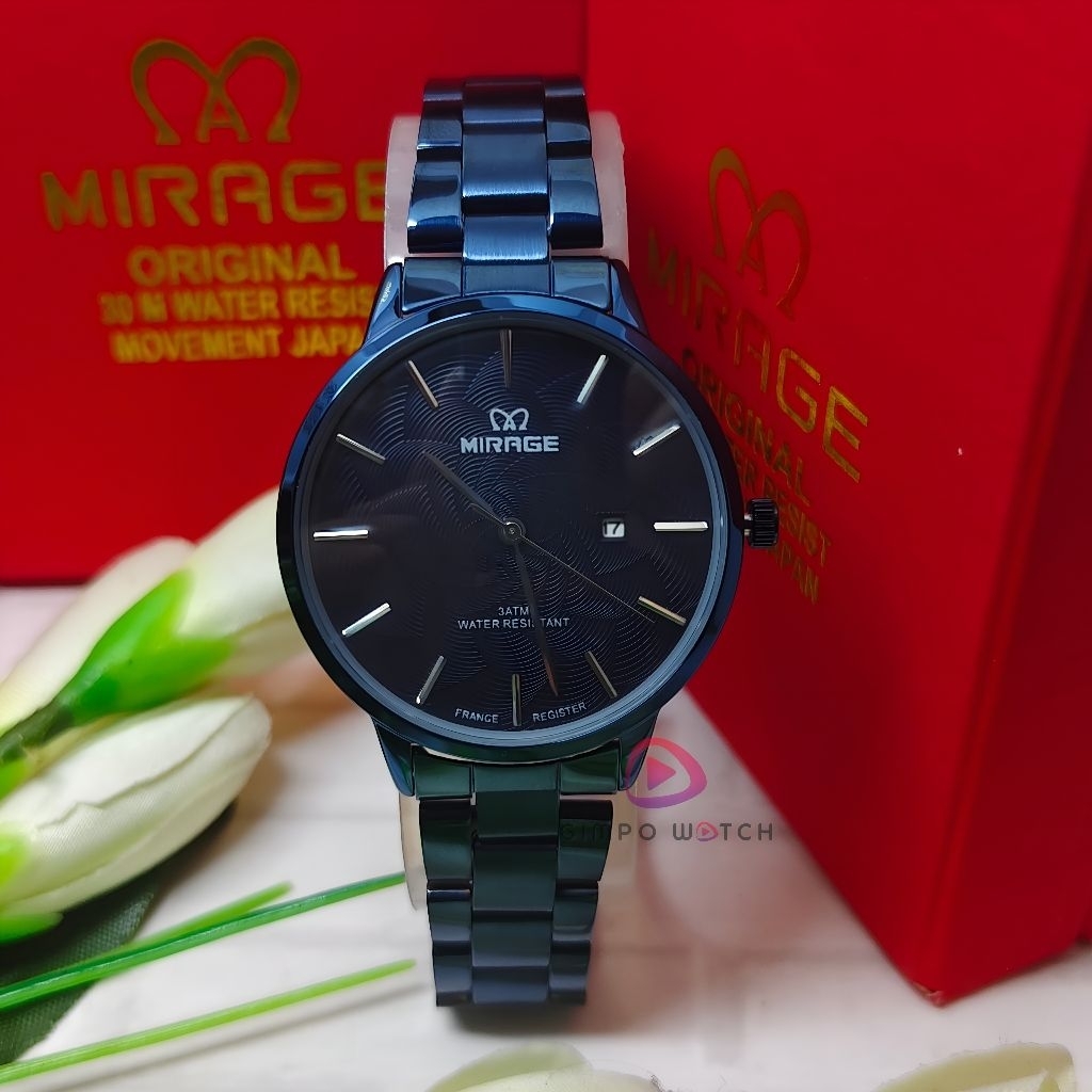 MIRAGE Jam Tangan Analog Wanita Tahan Air Original BRP025L