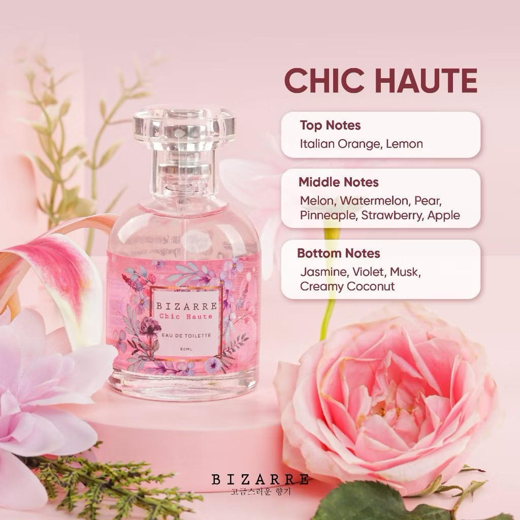 NEW BIZARRE CHIC HAUTE & SEXY KILLER Parfum Wanita Eau De Toilette EDT Parfum Tahan Lama 50 ML