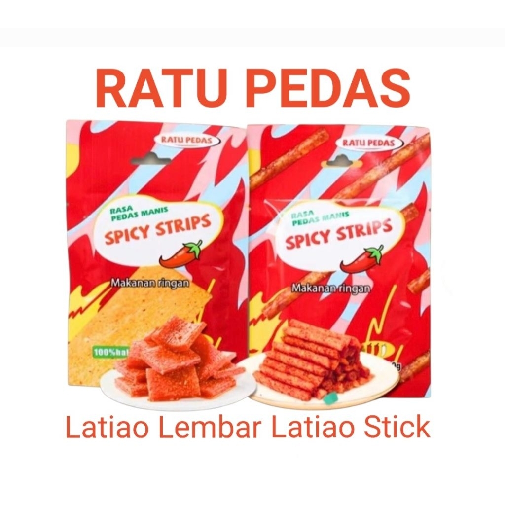 

Ratu Pedas Spicy Strips / Cemilan Pedas / Lembaran Dendeng / Stick