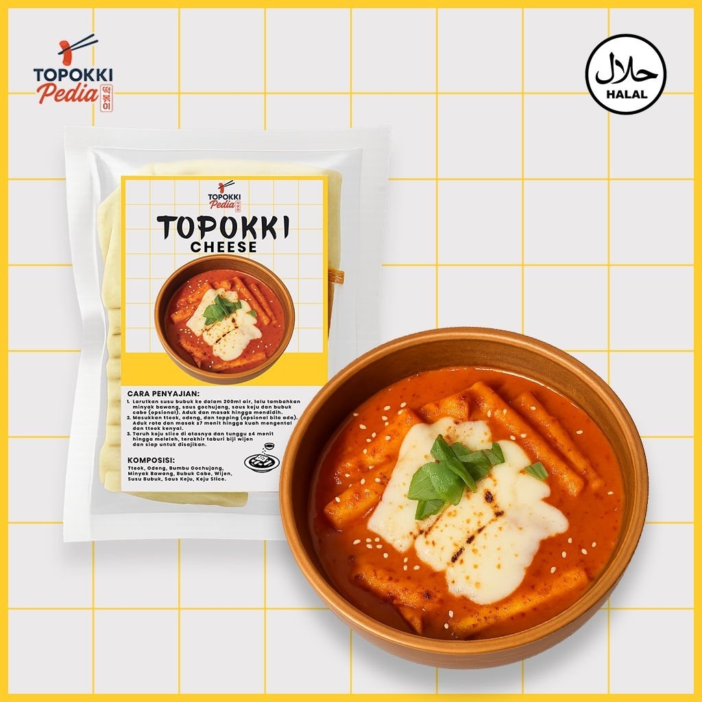 

Topokki Pedia - Topoki Cheese - Tteokboki Tokpoki Teok Keju Gocujang Halal Gurih