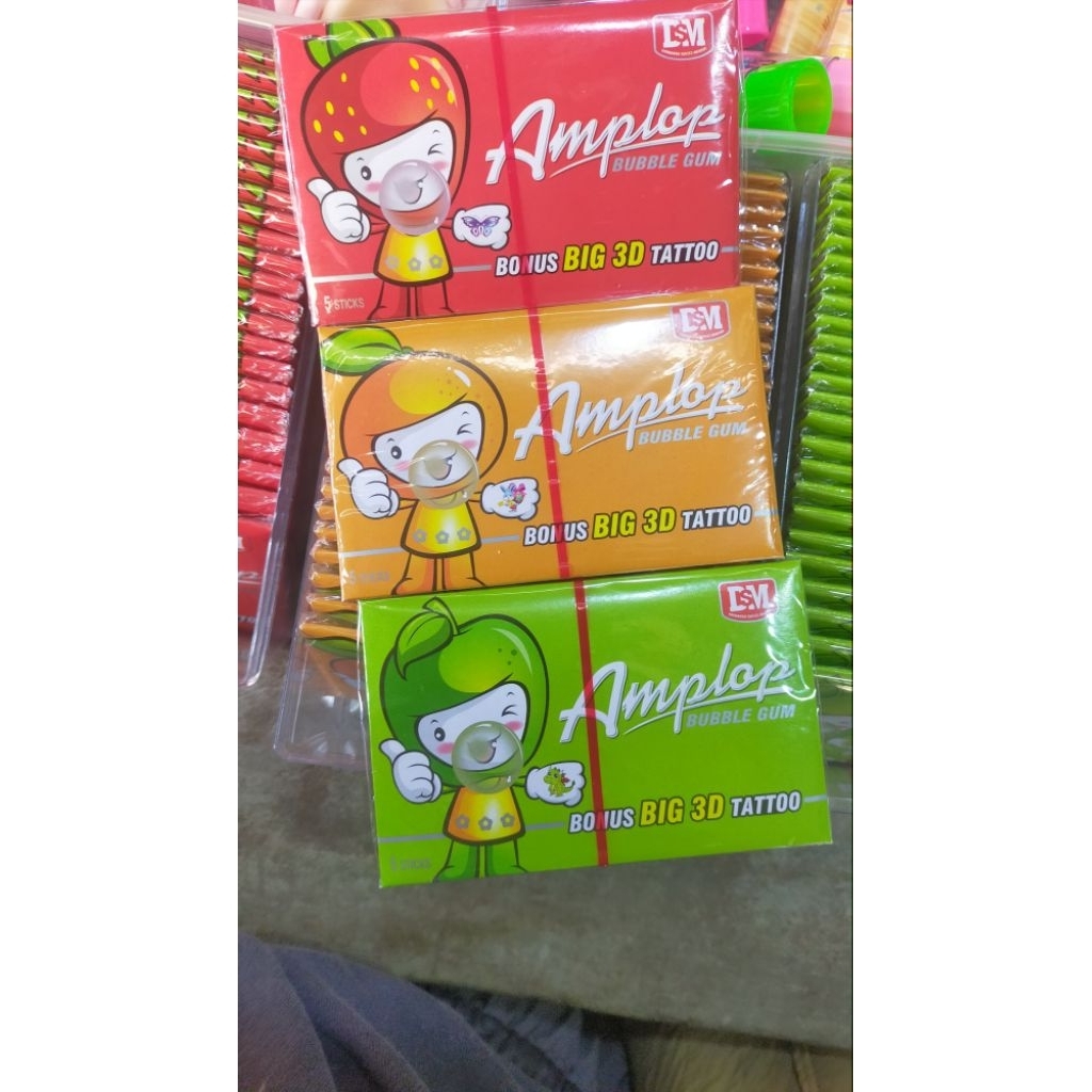 

PERMEN KARET AMPLOP BONUS 3D TATO