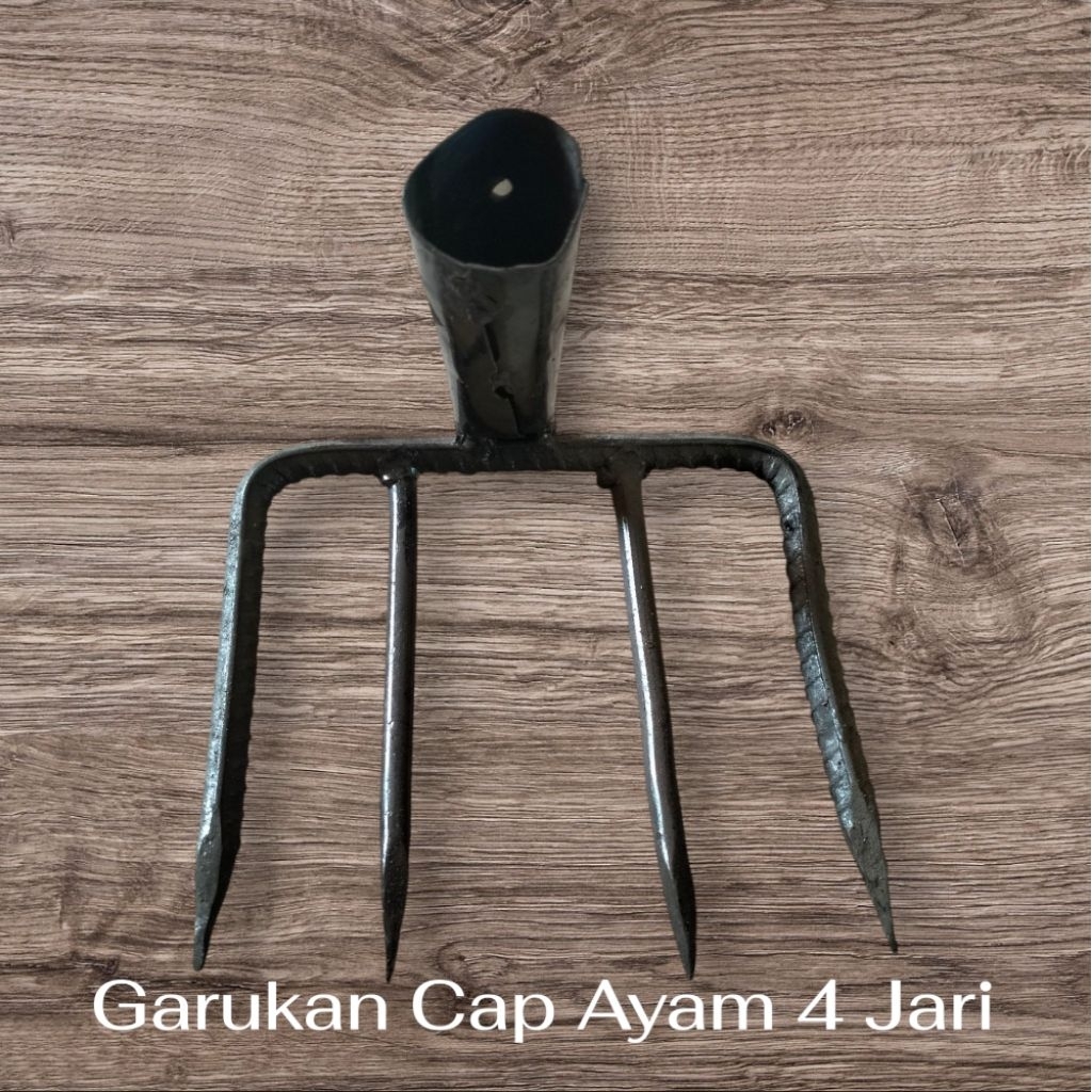 Garukan Cap Ayam 4jari-Bahan Baja ulir-Garukan Sampah harga termurah