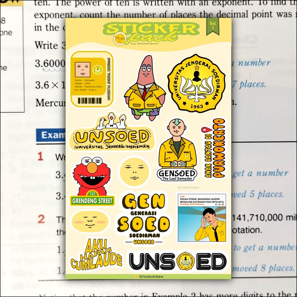 Sticker Pack Unsoed - Vol. 1