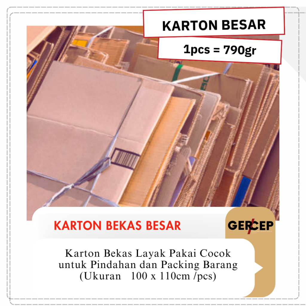 

Karton Bekas Besar cocok untuk Pindahan / Packing Barang