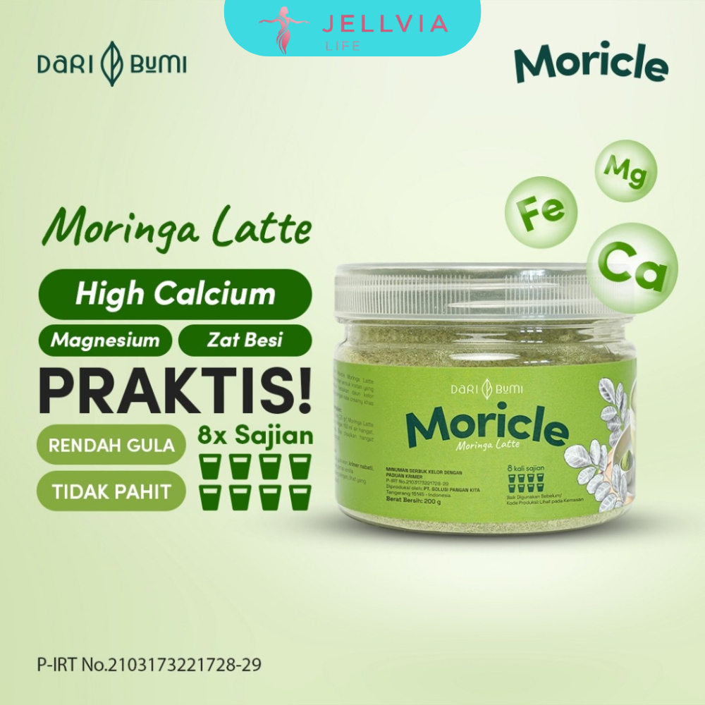 

Dari Bumi Moricle Moringa Latte Minuman Bubuk Kelor Latte 200 Gram