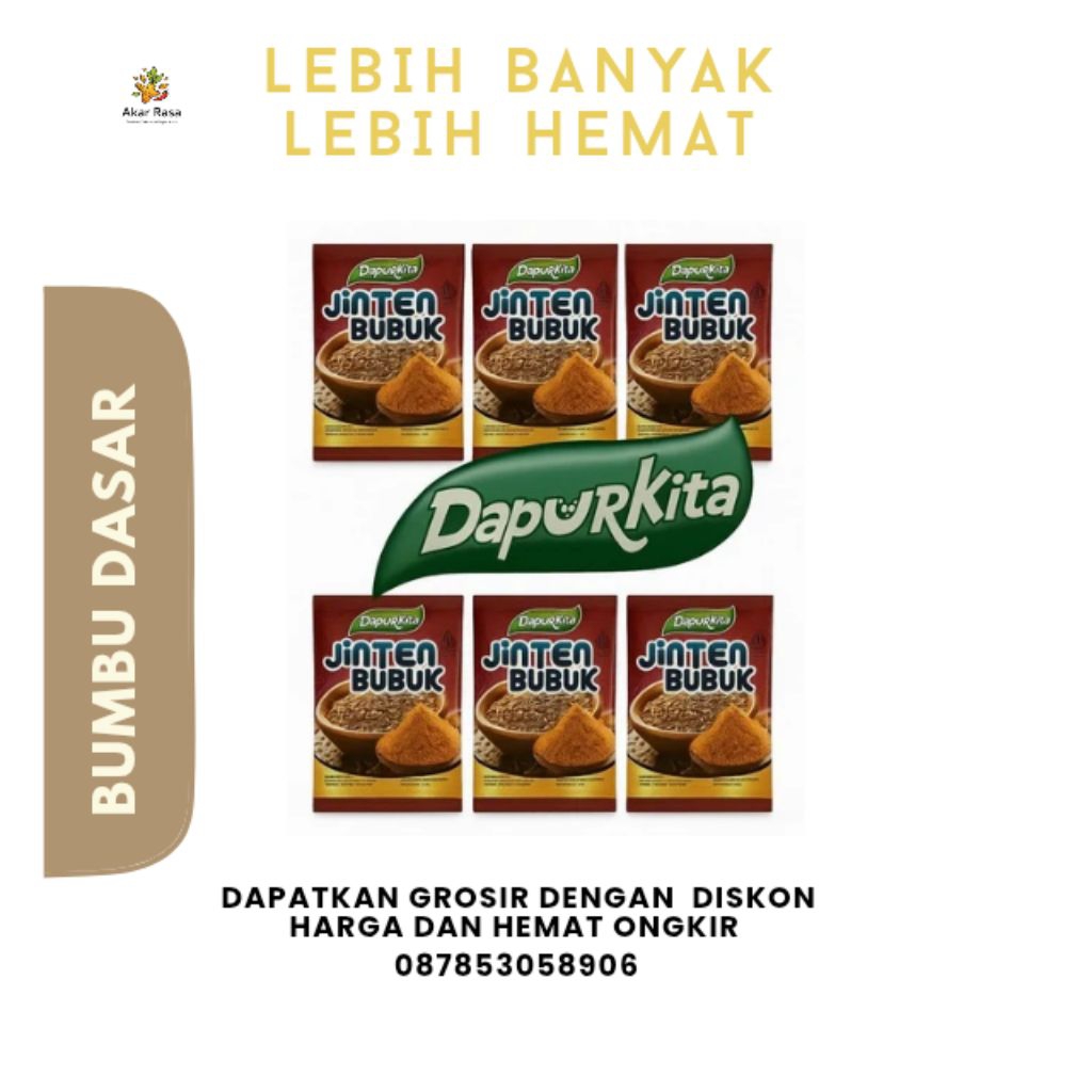 

Jinten Bubuk Asli DAPURKITA 3 gr Renteng Bumbu Dasar Masak