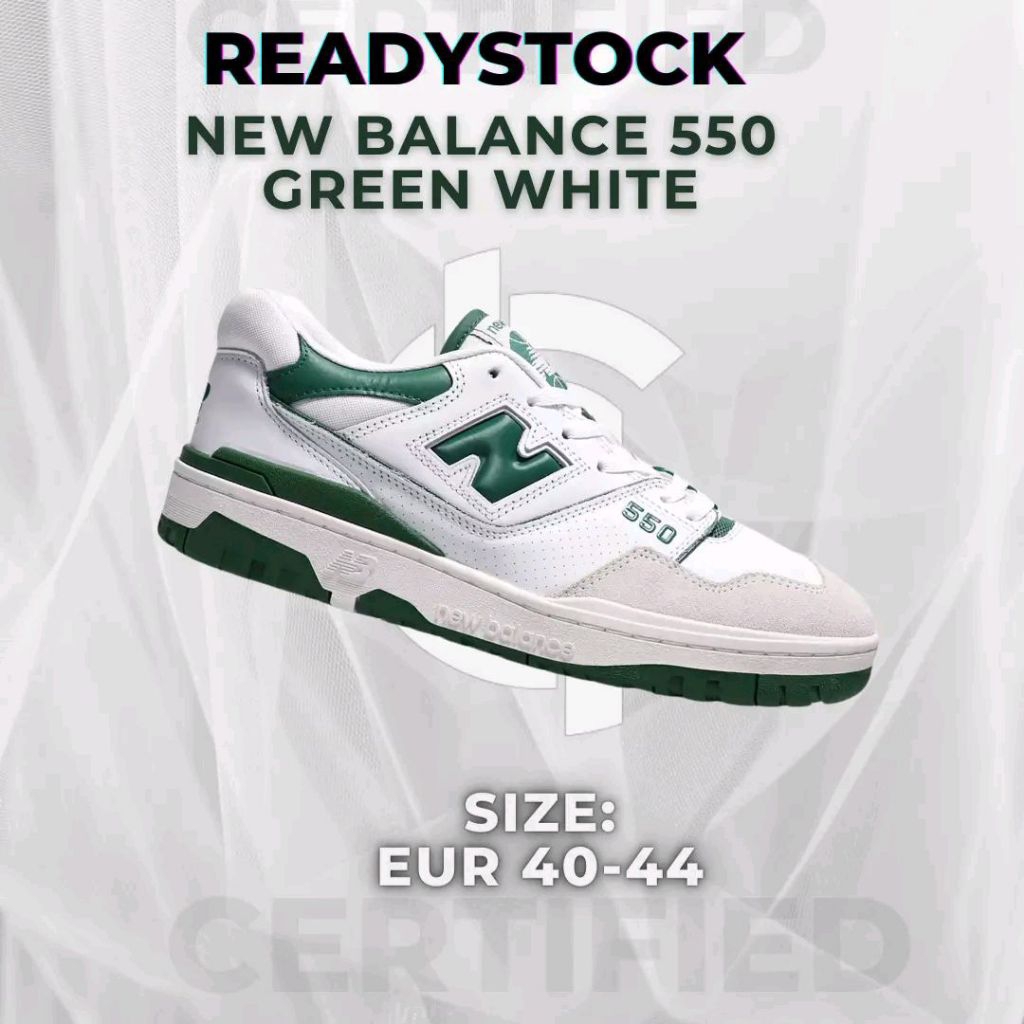 Nb 550 WHITE GREEN / SNEAKERS WHITE GREEN