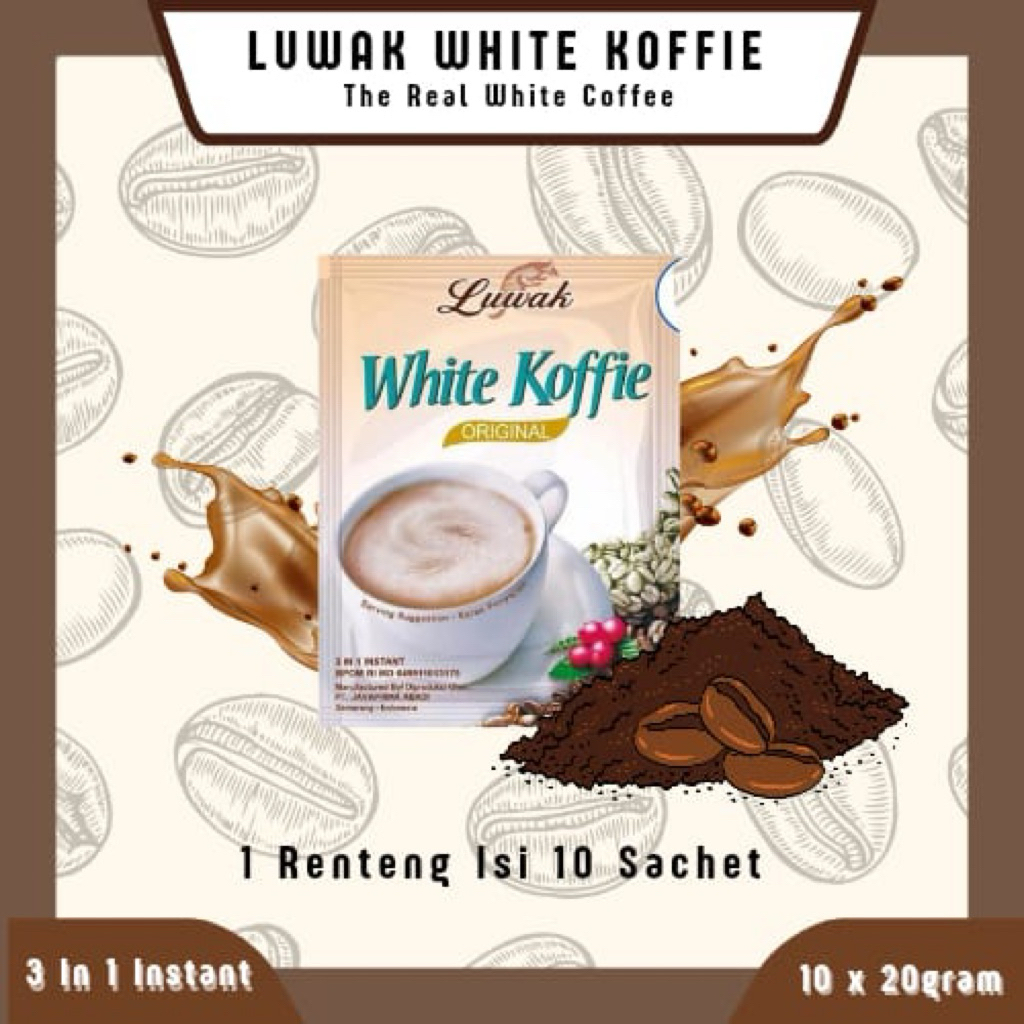 

LUWAK WHITE KOFFIE ( 1 Renteng Isi 10 Sachet )