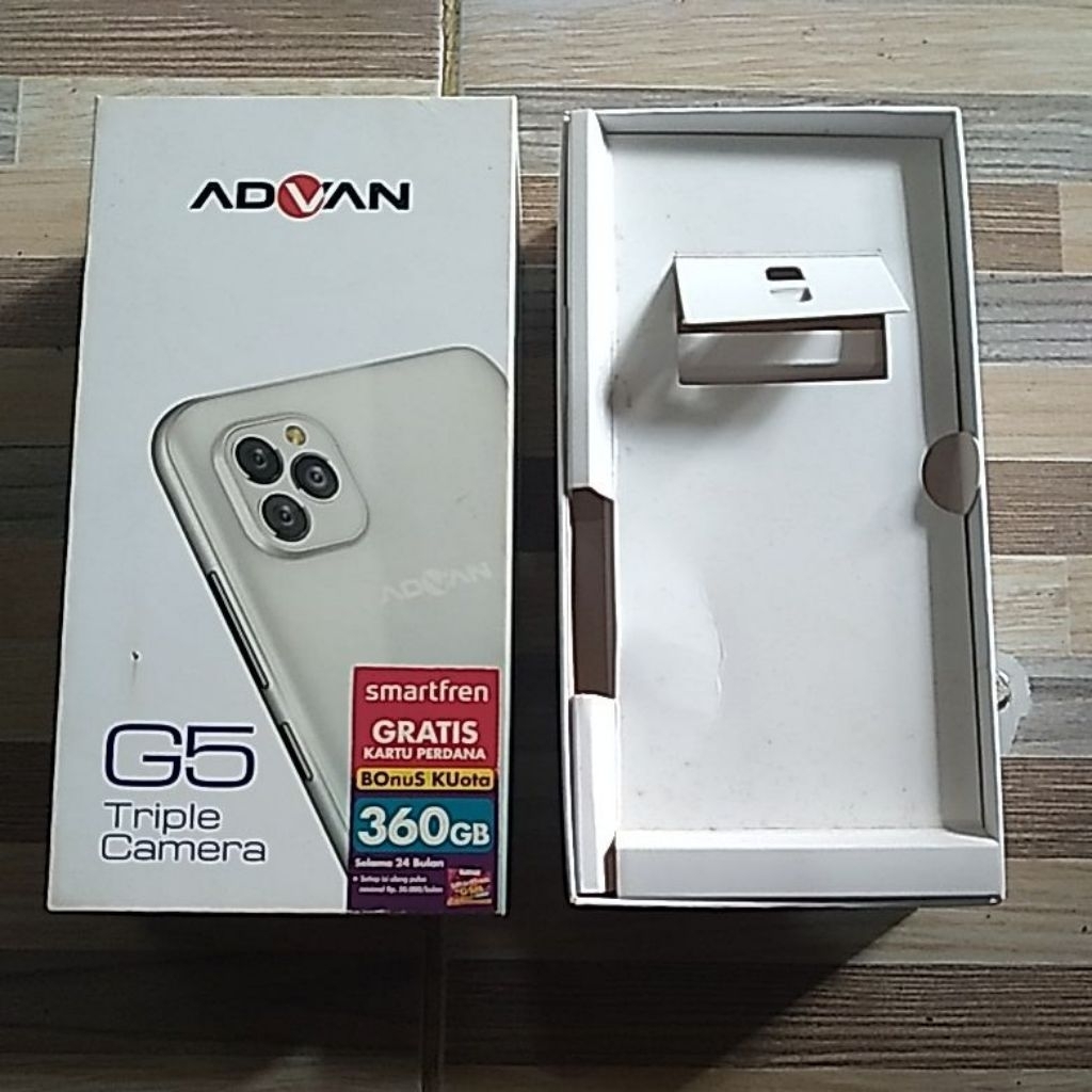 DUS BOX HP ADVAN G5 TRIPLE CAMERA RAM 4/32 BEKAS ORIGINAL