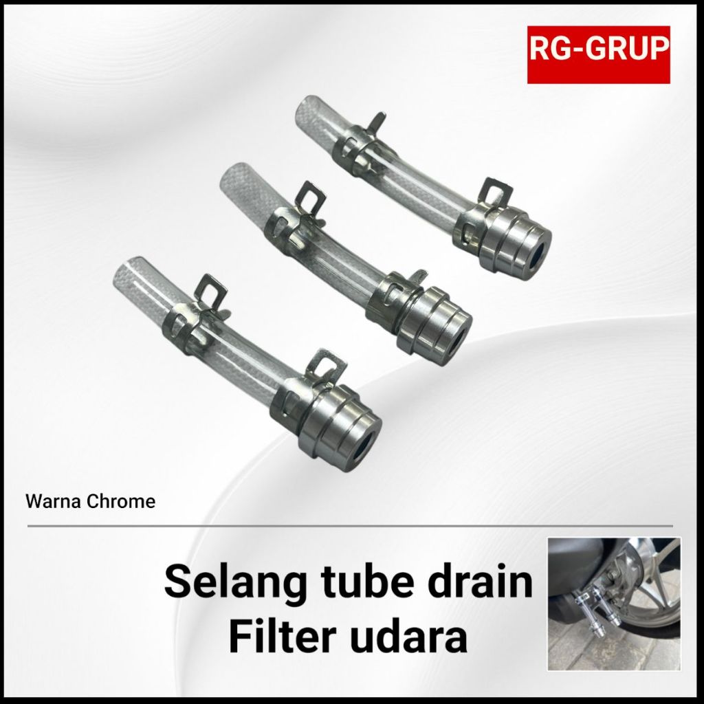 MASTER619 SILVER CNC SELANG TEMPAT PEMBUANGAN FILTER UDARA / TUBE DRAIN SELANG PEMBUANGAN FILTER UDA