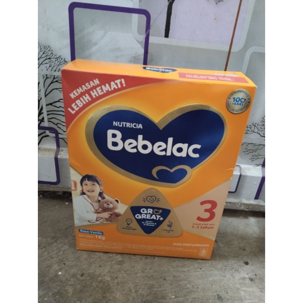 

bebelac usia 1-3 thn 1kg rasa vanilla exp oktober desember 2026