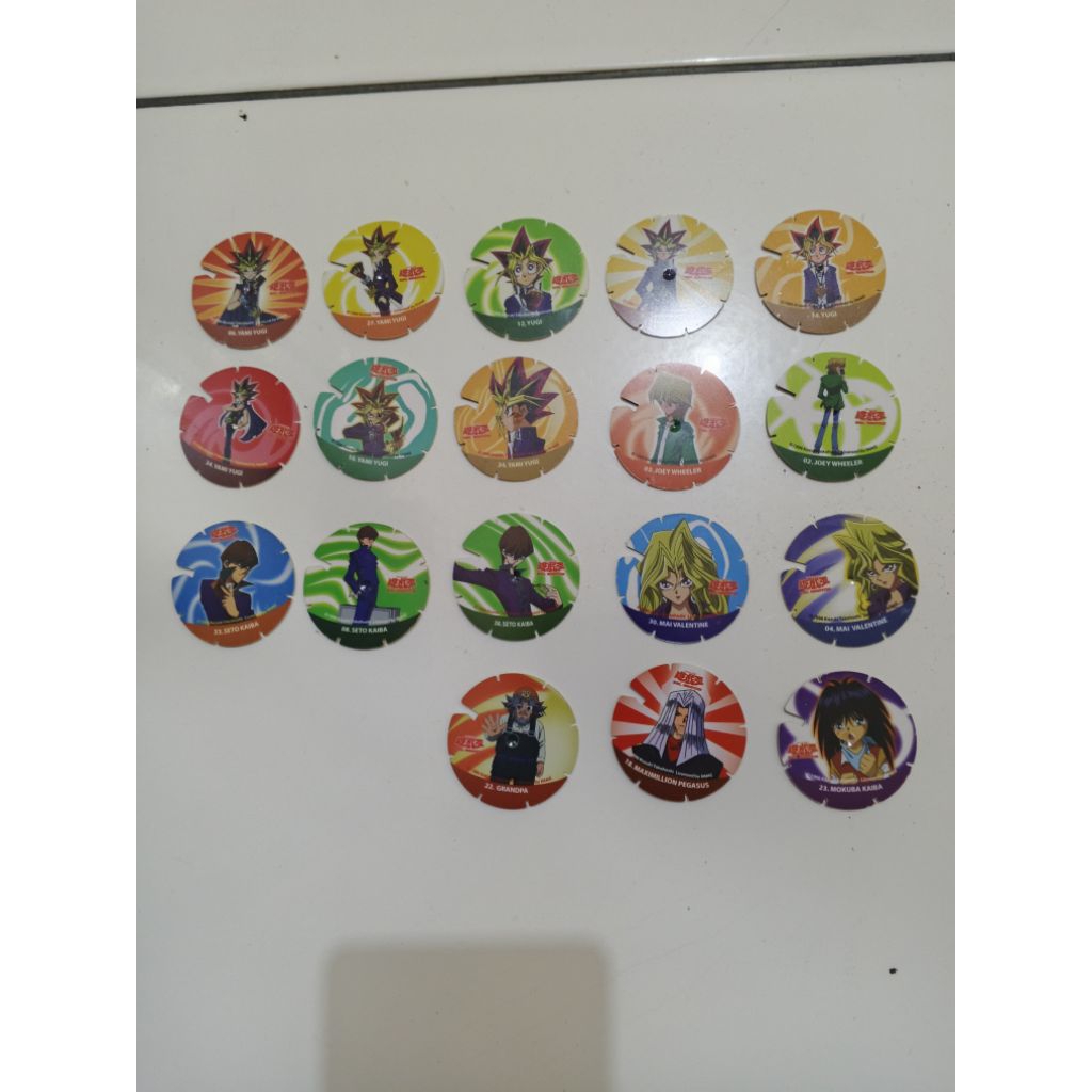 tazos yugioh 18 pcs