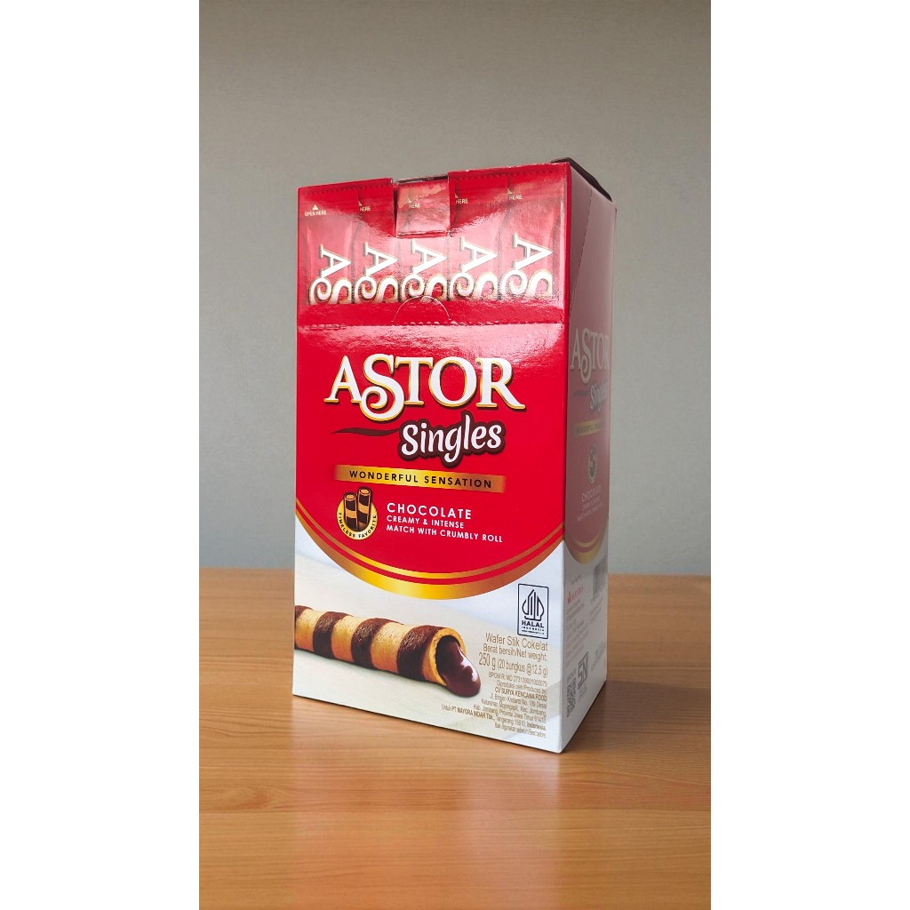

Astor Singles 1 Pak / Satuan Wafer Stick Renyah Cokelat – Snack Astor Murah Grosir ala iBar