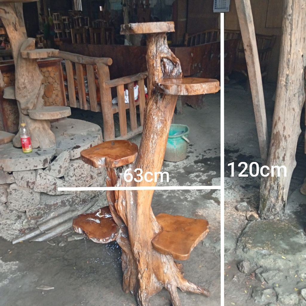 rak bunga kayu jati asli, rak bunga kayu erosi, rak bunga hiasan ruang tamu, rak bunga kayu susun, r