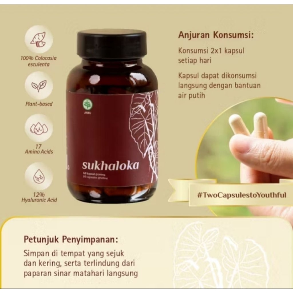 Rahsa Nusantara, Sukhaloka Plant-Based Collagen Booster- NoBox 60 Caps
