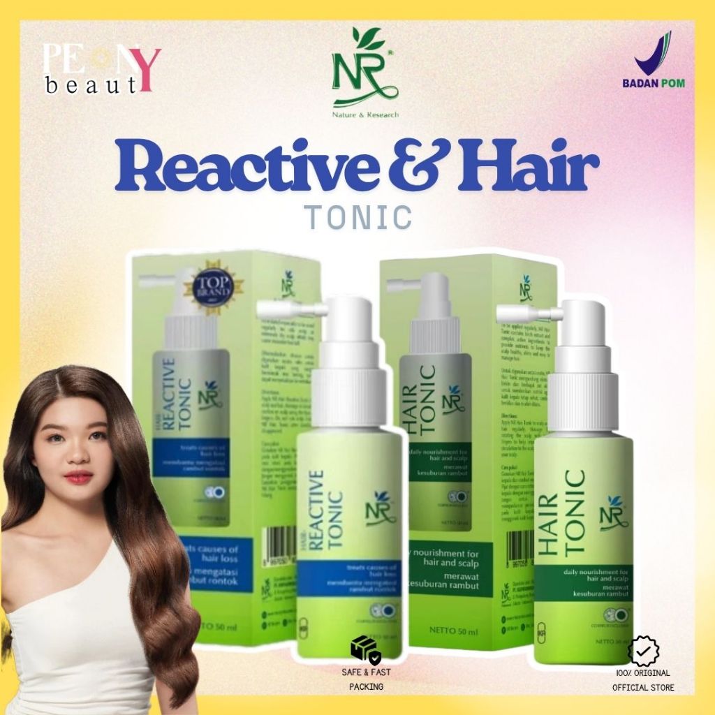 NR Hair Tonic Daily 50ml | NR Reactive Hair Tonic - Rambut Bebas Rontok & Mencegah Rambut Beruban | 