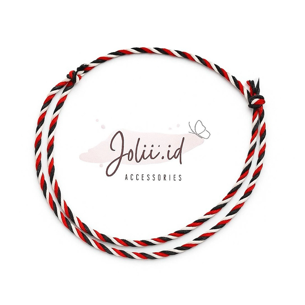 Gelang Tridatu Bali – Tali Merah Putih Hitam