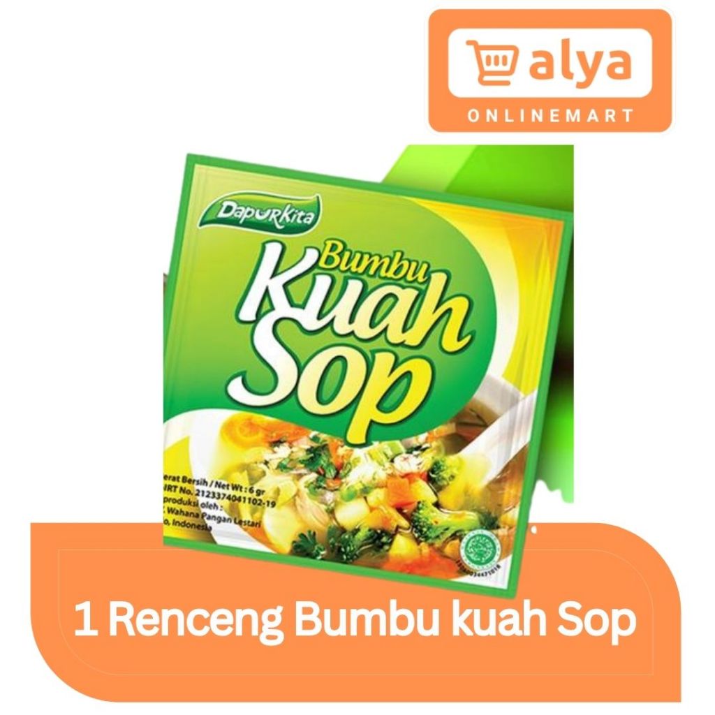 

Bumbu Instan Kuah Sop 1 Renceng 12 Sachet DAPURKITA