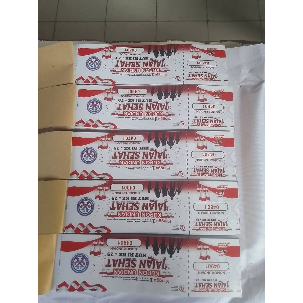 Kupon Karcis Voucher Custom 1 rim full color