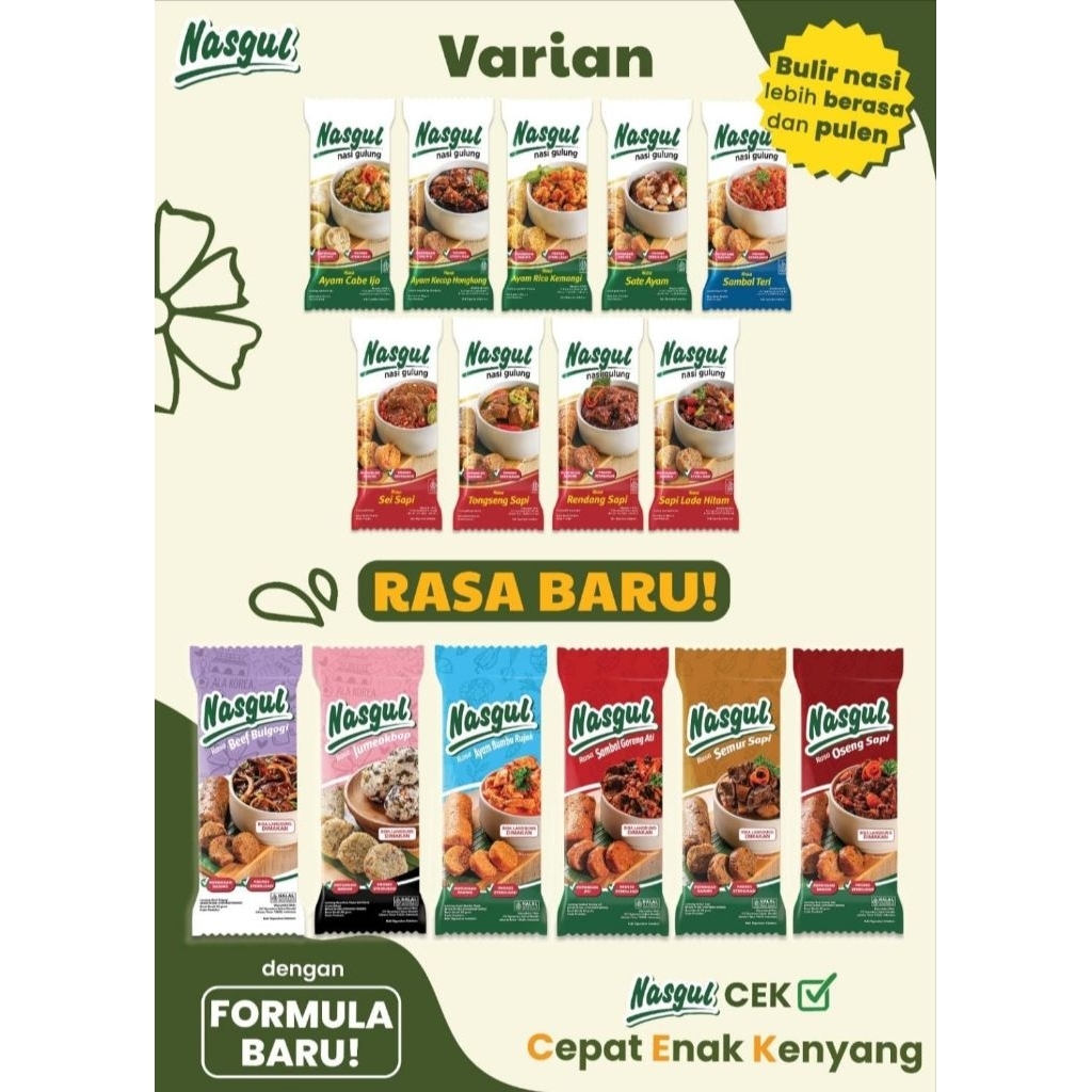 

Nasgul Nasi Gulung Banyak Varian Rasa
