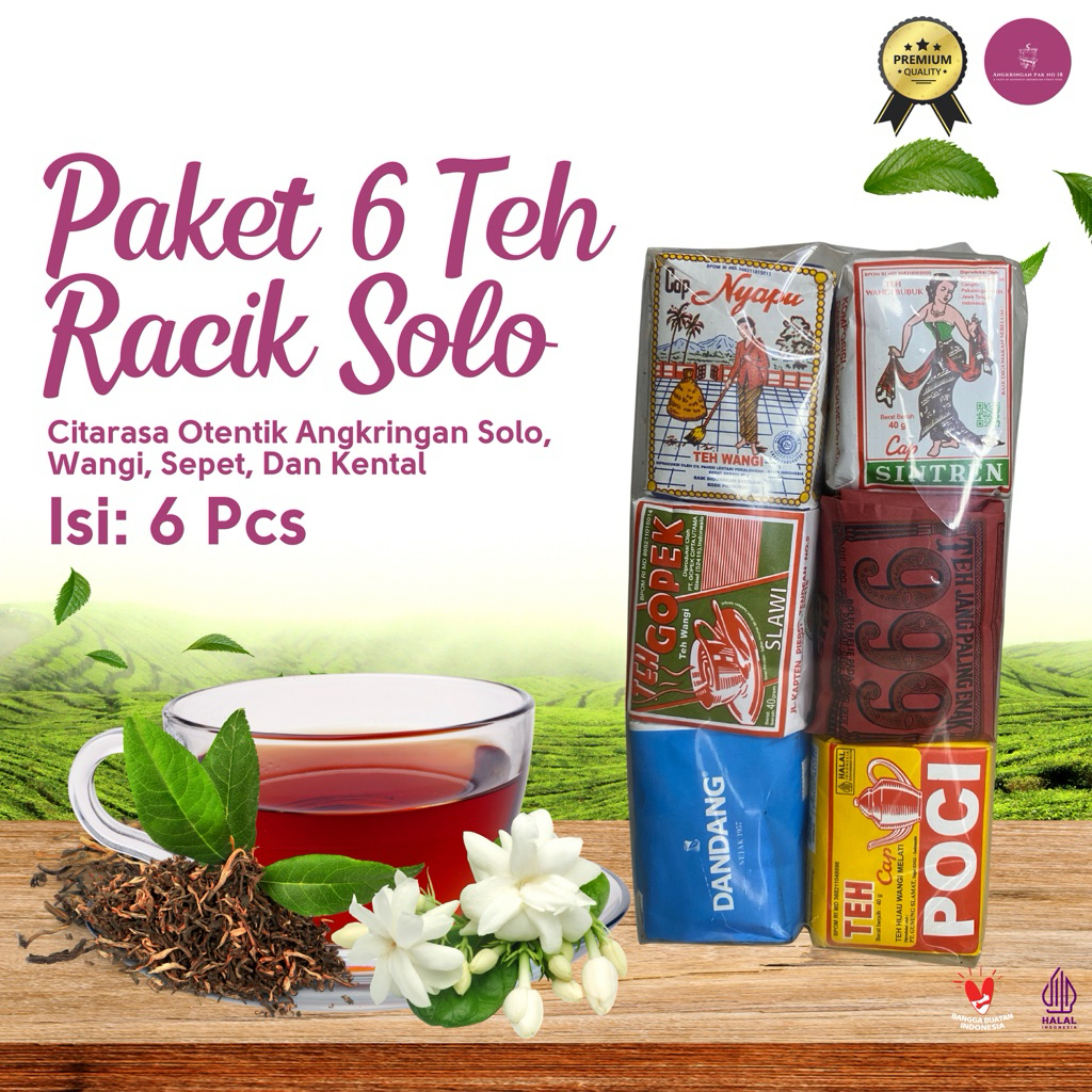 

Paket 6 Teh Racik Khas Solo Asli Termurah Di Shopee Wangi Sepet Kentel Paket Jualan es Wedangan Angkringan
