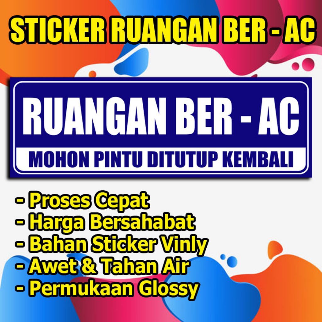 STIKER RUANGAN BER AC