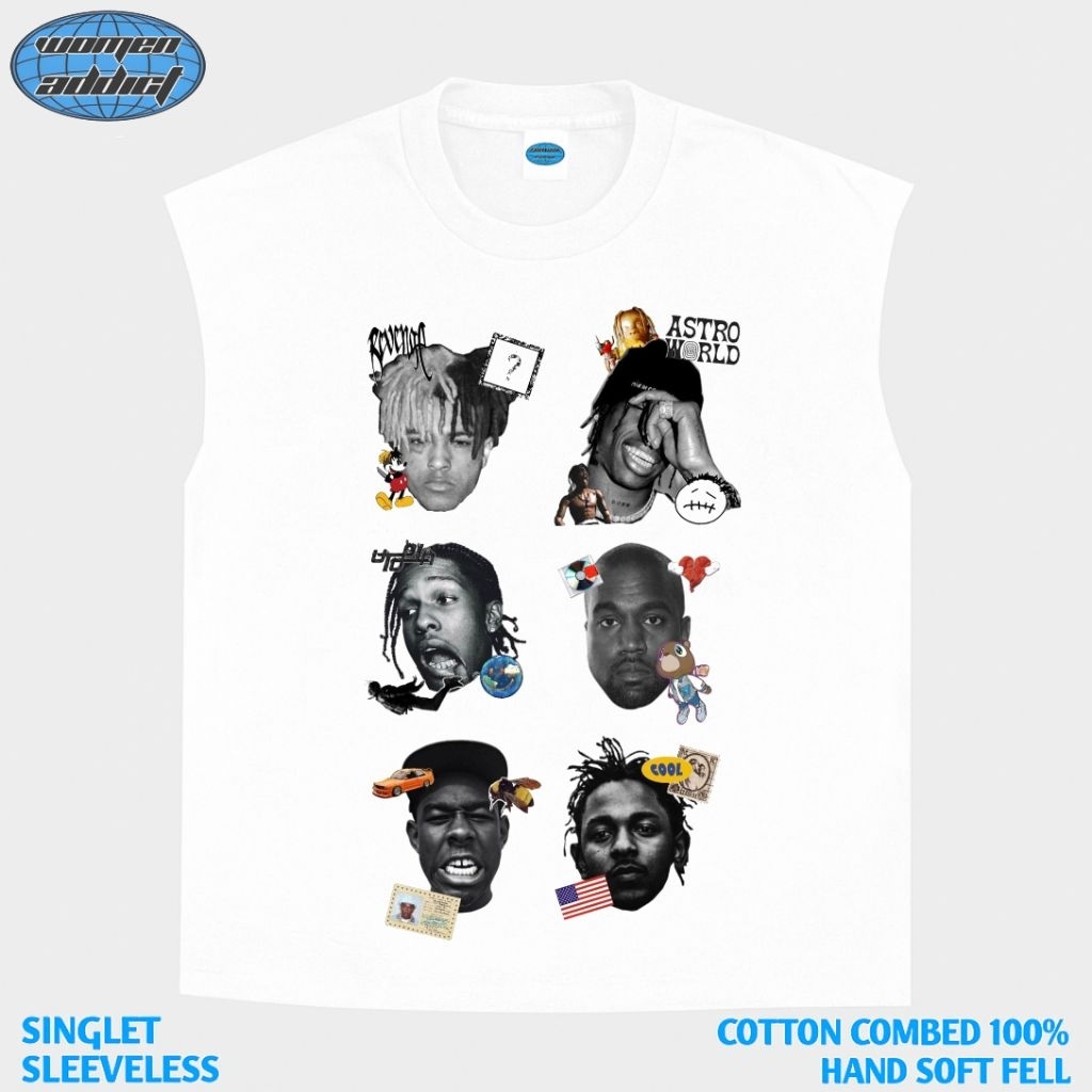 KAOS BAJU SINGLET ALLSTAR | SINGLET PUTIH | SINGLET BAND | KAOS BAND | BAND METAL | LEKBONG PRIA | L