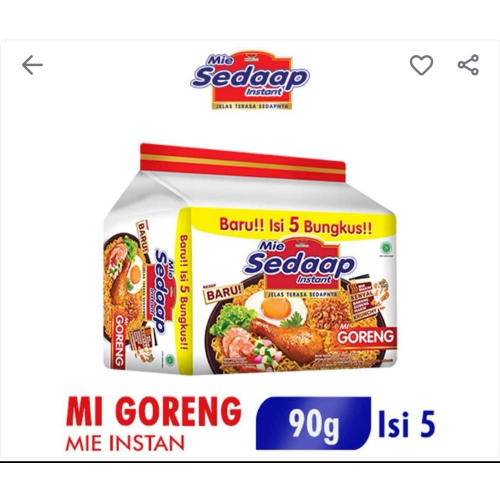 

Mie sedaap goreng bundling isi 5
