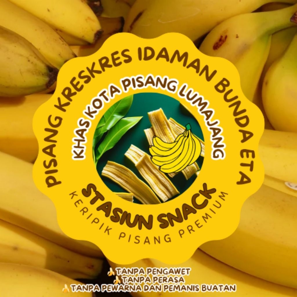 

250gr TANPA PENGAWET DAN PEWARNA KRIPIK KERIPIK PISANG MANIS,ORIGINAL, DAN GURIH