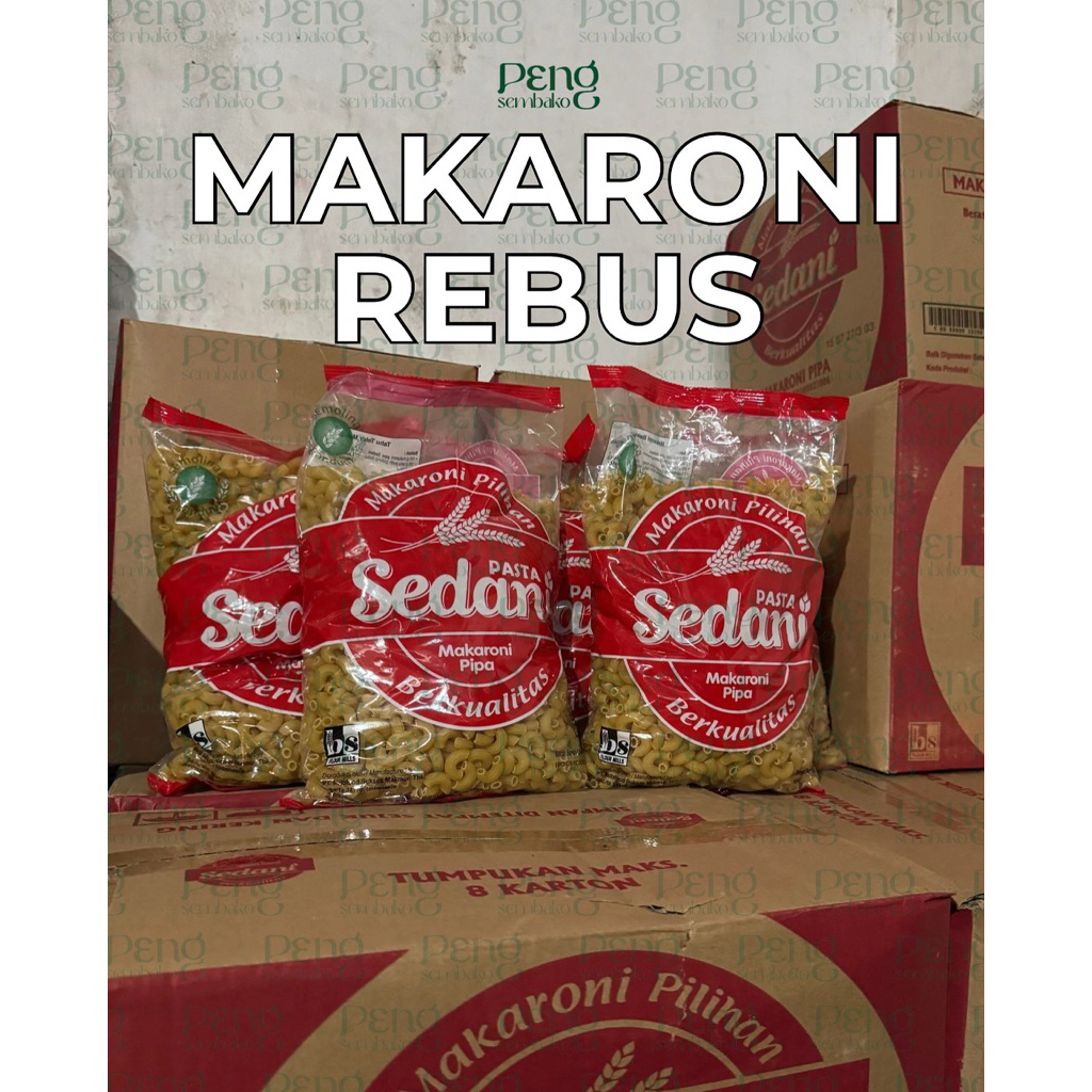 

SEDANI Makaroni Rebus Pipa Besar (1kg x 10pcs)