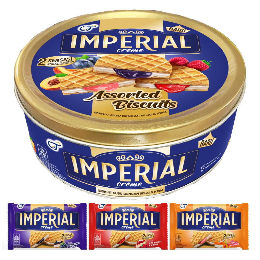 

Imperial Biskuit Susu Selai Dan Krim 216 g Kaleng Kualitas Baik