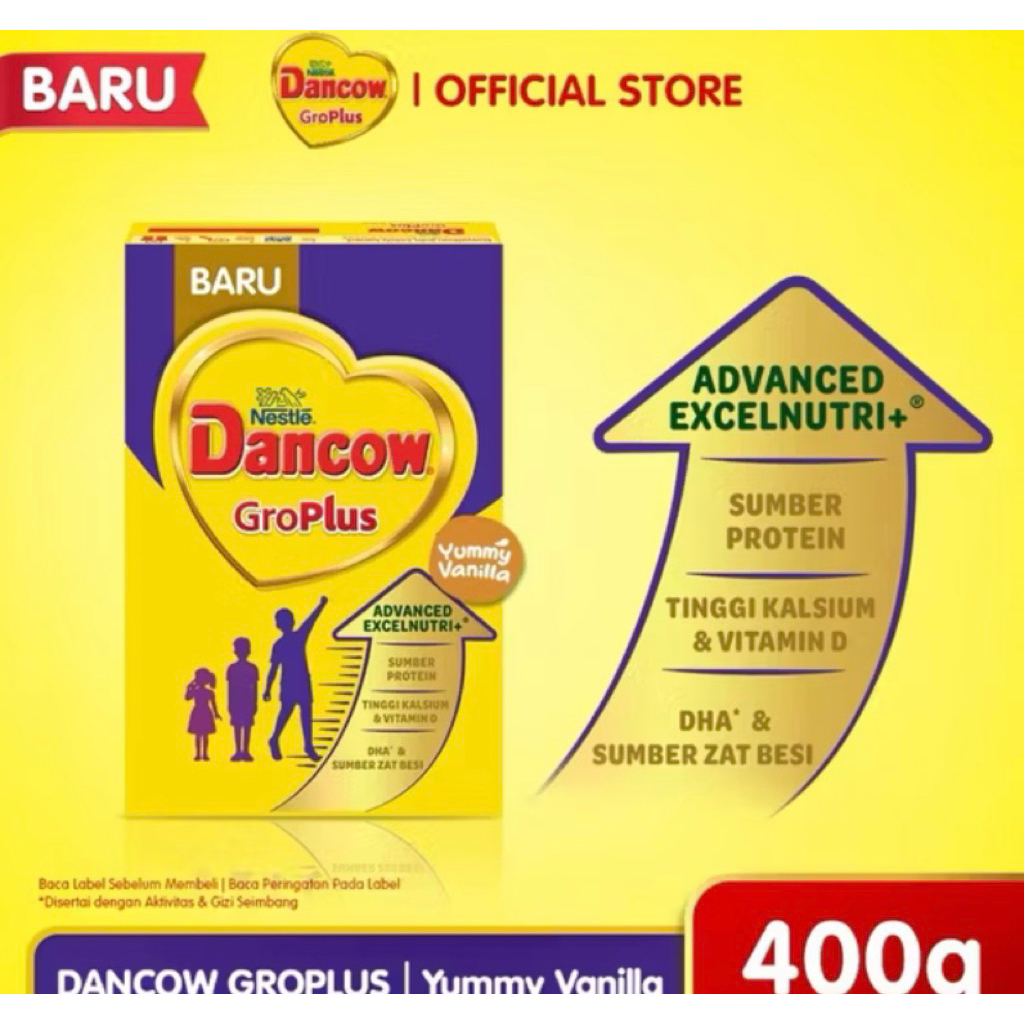 

dancow groplus 400 gr yummy vanilla